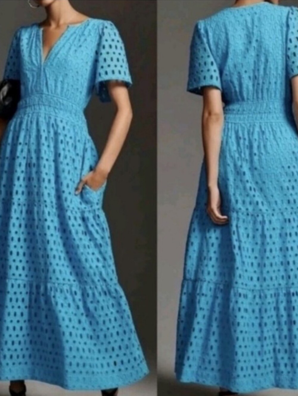 ANTHROPOLOGIE Somerset Maxi Dress Eyelet Edition